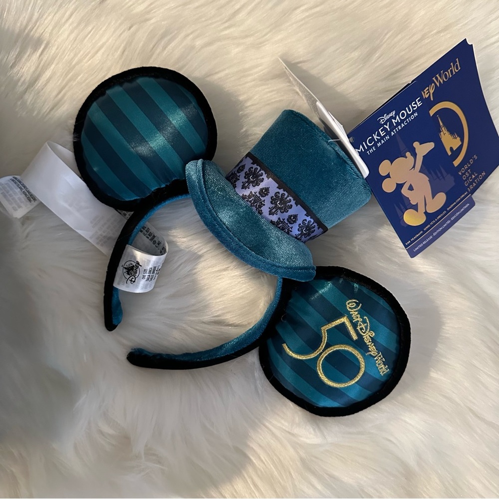 Disney Haunted Mansion Loungefly backpack bag & matching Mouse ears Disneyland - Picture 4 of 5